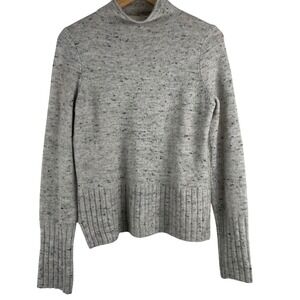 Madewell Grey Donegal Merino Wool Blend Mock Neck Sweater K5410 Womens Medium